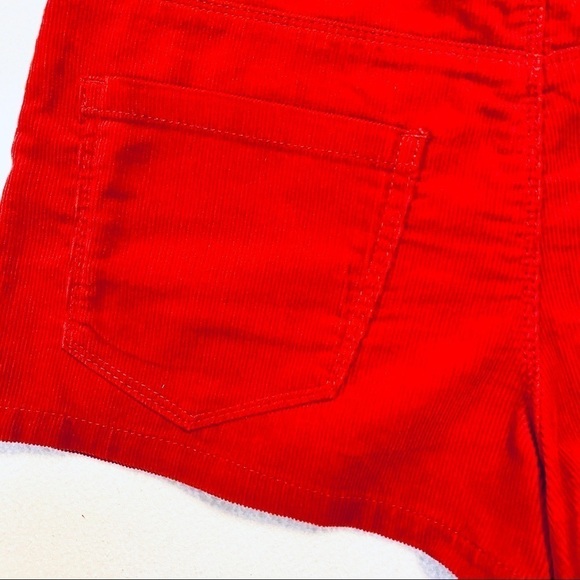 Forever 21 Red Corduroy High Rise Shorts NWT Sz 26 - Picture 8 of 14